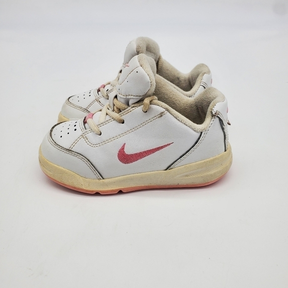 Nike Shoes Baby 7C Girl Gym Sneaker White Pink #309828-161 Vintage - Picture 9 of 12